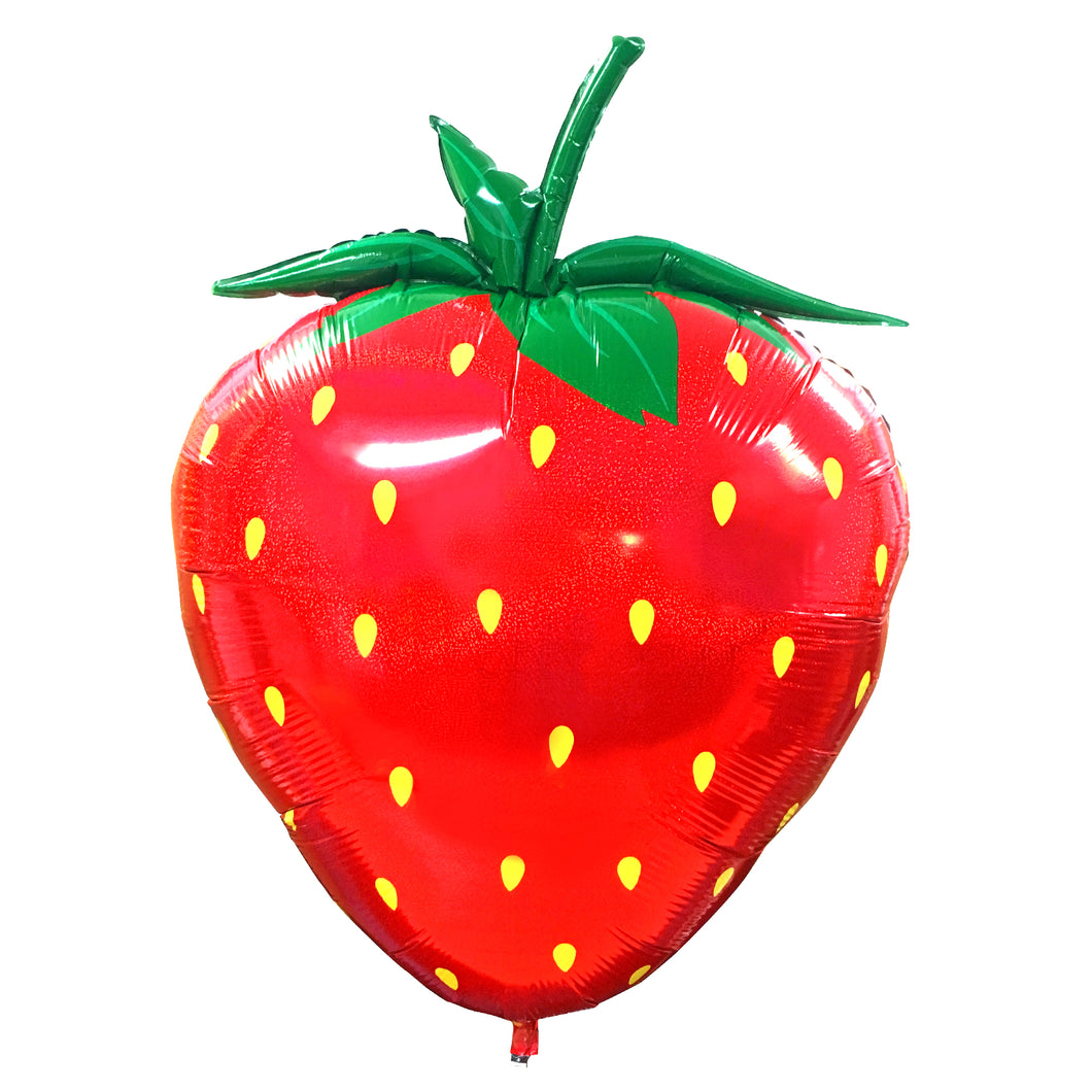 Strawberry Holographic Foil Balloon(39inch)：1bag(10pieces)